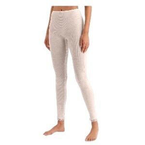 Hanro Leggings from Woolen Lace Collection in Vanilla Large NWT